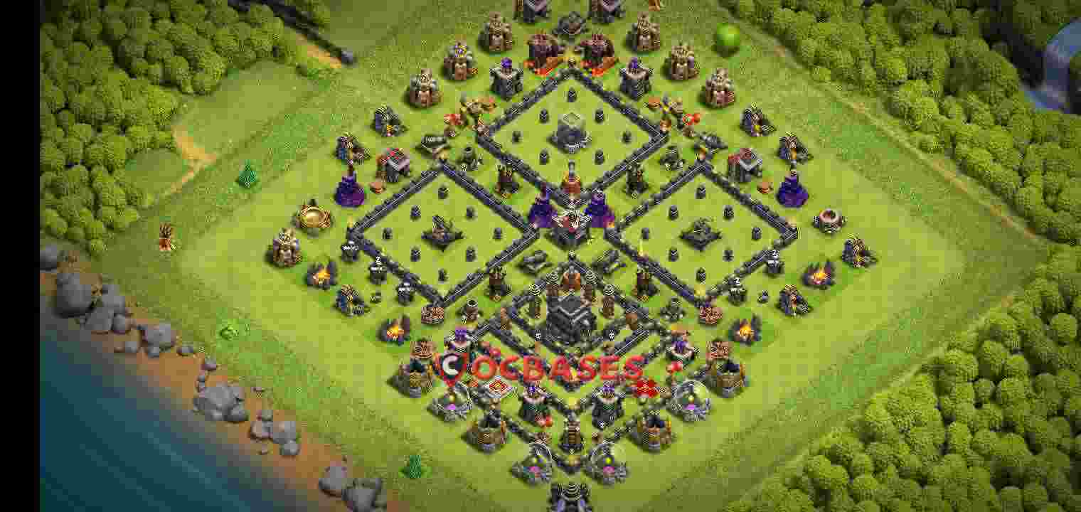 Town Hall 9 Base – Layout id: on6sa base layout