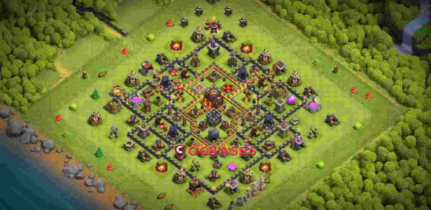 Town Hall 10 Base – Layout id: 0uiyd base layout