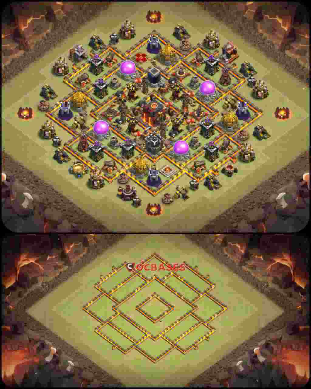 Town Hall 10 Base – Layout id: vlva7 base layout