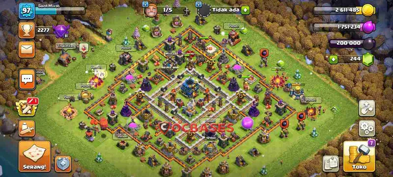 Town Hall 12 Base – Layout id: msej0 base layout