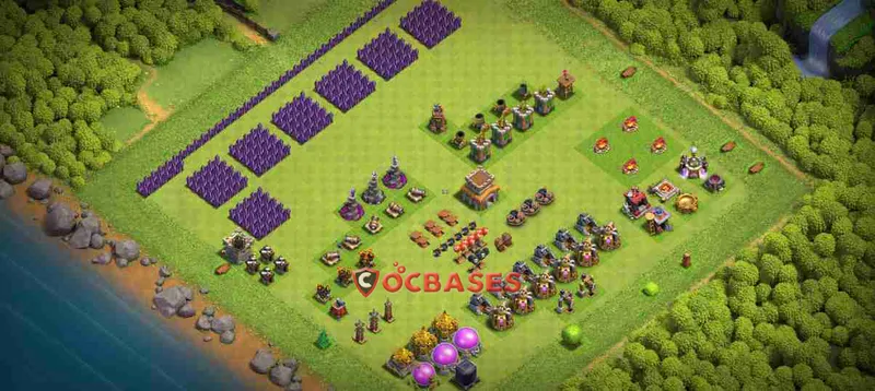 Town Hall 8 Base – Layout id: 5kxue base layout