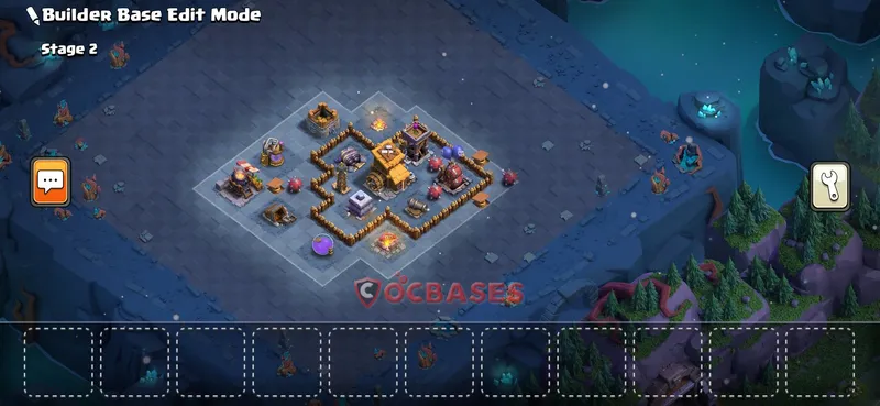 Builder Hall 6 Base -trophy – Layout id: zq86s base layout, image 1