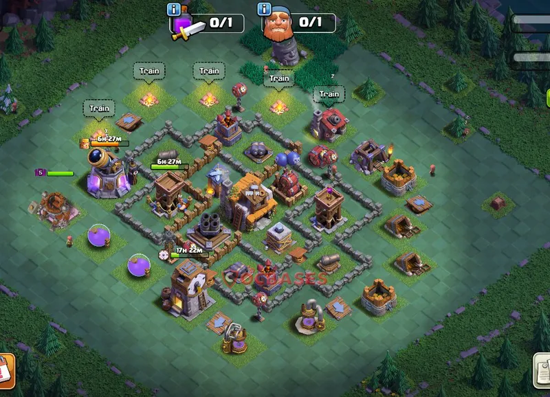 Builder Hall 5 Base -progress base – Layout id: 7m3b6 base layout