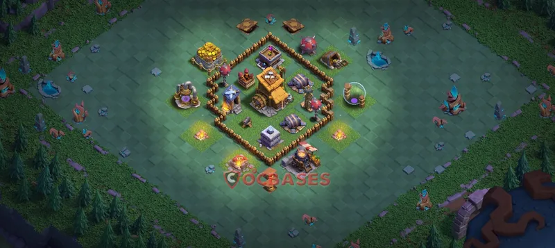 Builder Hall 7 Base -trophy – Layout id: c42d4 base layout, image 2