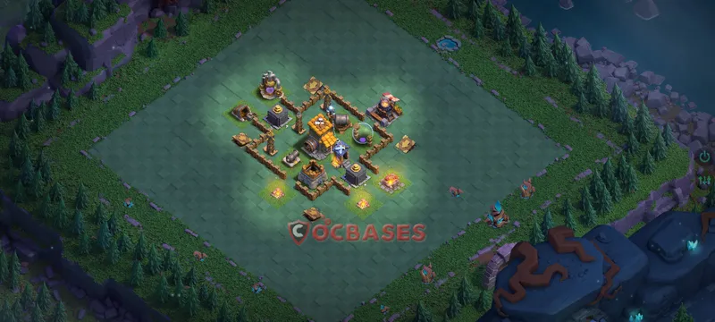 Builder Hall 7 Base -trophy – Layout id: a0uou base layout, image 2