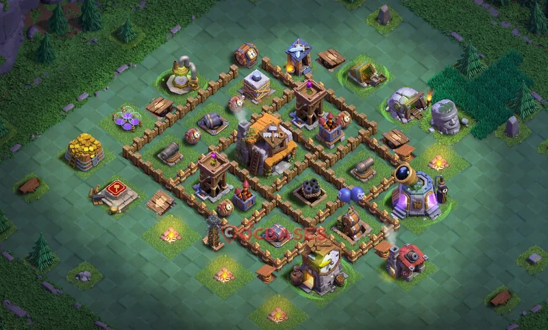 Builder Hall 5 Base -trophy – Layout id: j6q1d base layout