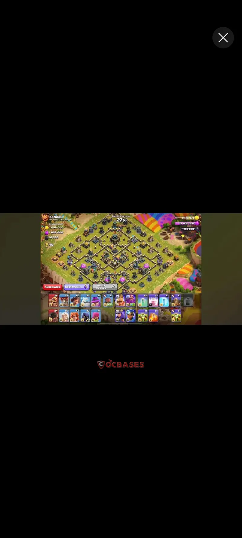 Town Hall 17 Base -trophy – Layout id: tjuct base layout, image 1
