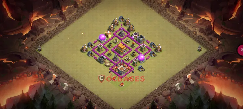 Town Hall 6 Base -war – Layout id: 0pepn base layout