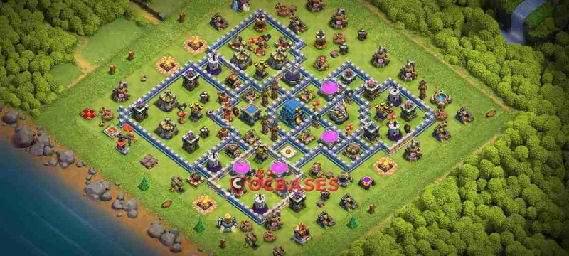 Town Hall 12 Base – Layout id: a1z16 base layout