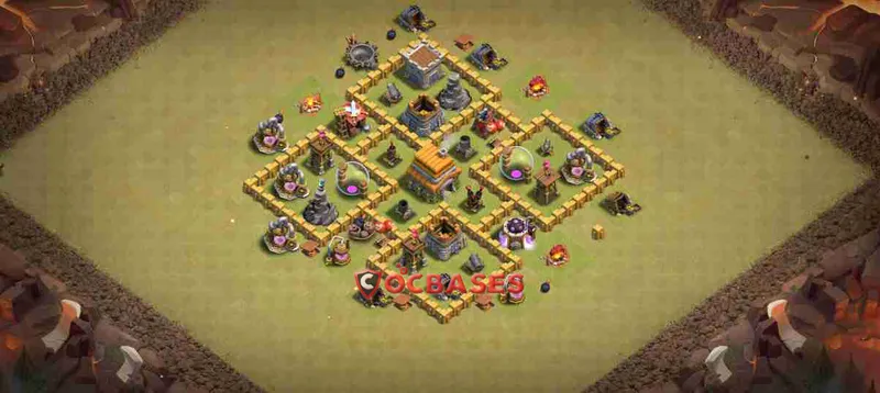 Town Hall 6 Base – Layout id: 3n4md base layout