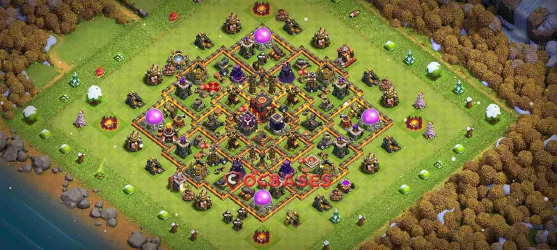 Town Hall 10 Base – Layout id: dkcvl base layout