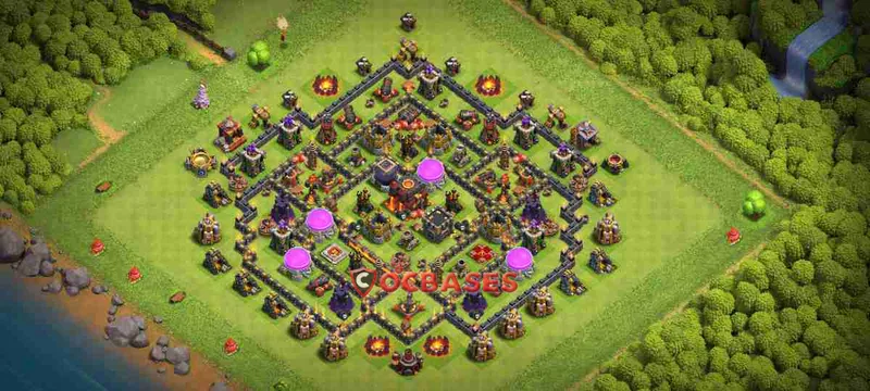Town Hall 10 Base – Layout id: t525x base layout