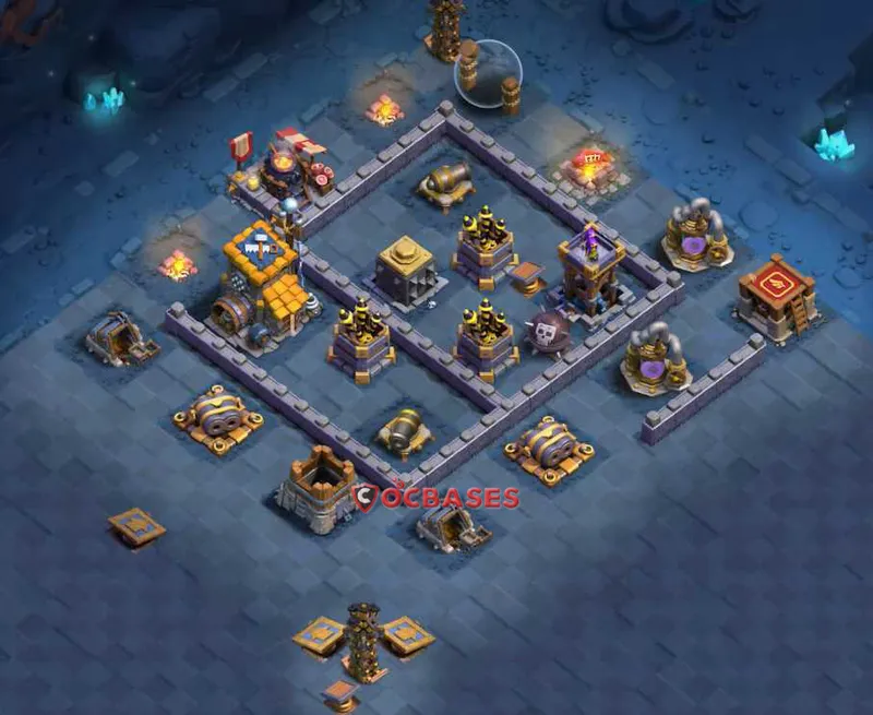 Builder Hall 8 Base -trophy – Layout id: qeg9t base layout, image 1