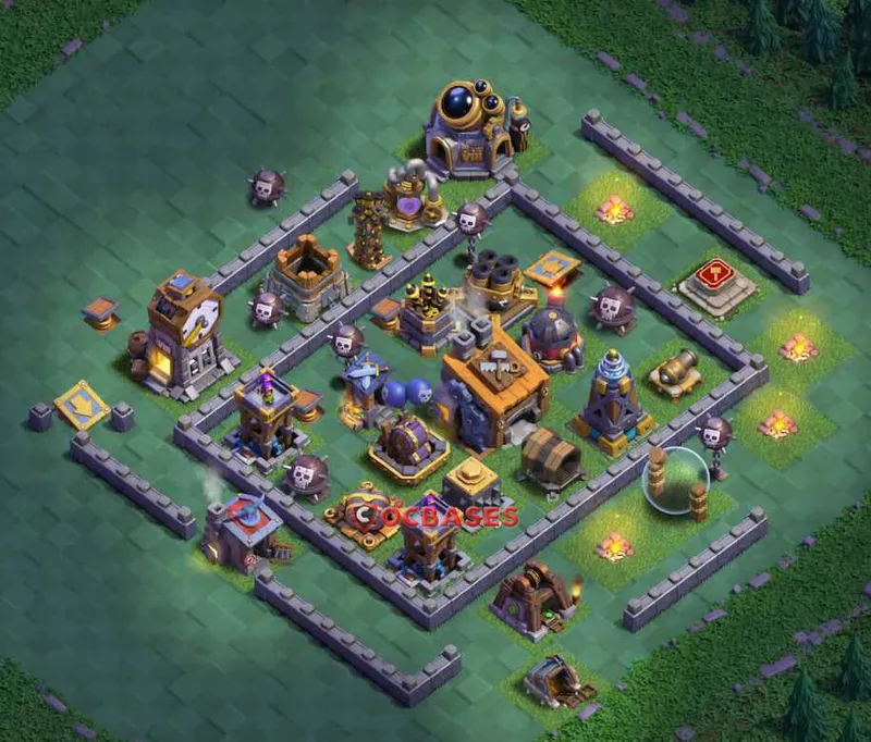 Builder Hall 8 Base -trophy – Layout id: qeg9t base layout, image 2