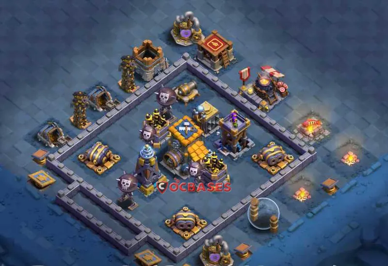 Builder Hall 8 Base -trophy – Layout id: bt7f9 base layout, image 2