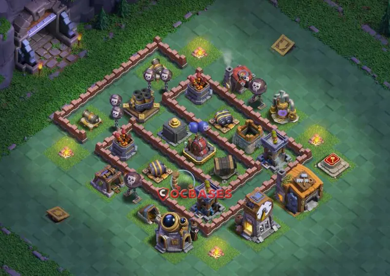 Builder Hall 7 Base -trophy – Layout id: wlrzb base layout, image 2