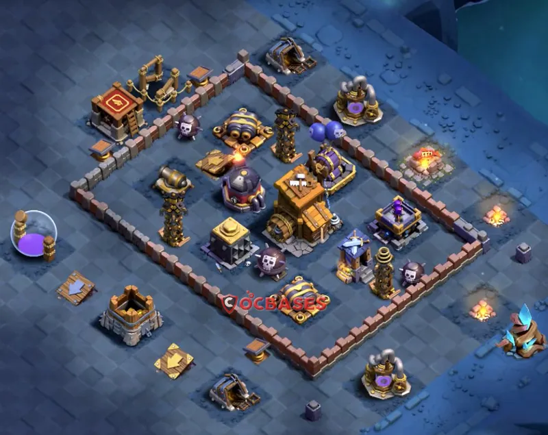 Builder Hall 8 Base -trophy – Layout id: 7mmc9 base layout, image 2