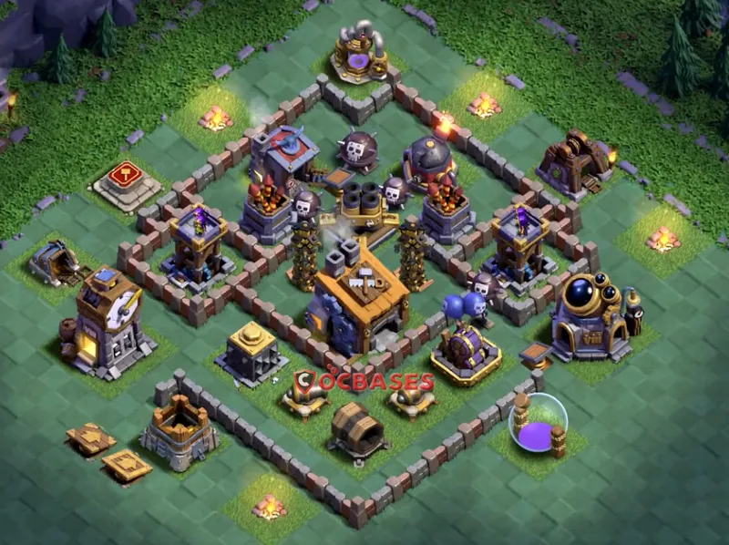 Builder Hall 8 Base -trophy – Layout id: hfngy base layout, image 2