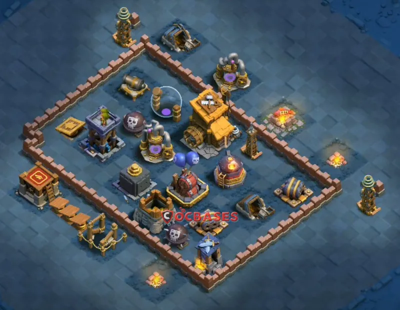 Builder Hall 8 Base -trophy – Layout id: bjihy base layout, image 1