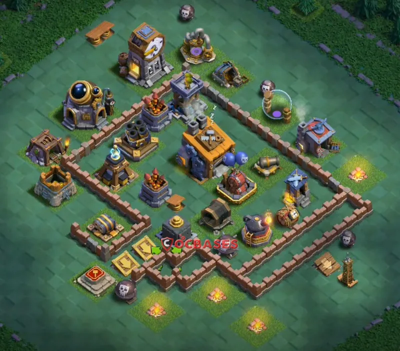 Builder Hall 8 Base -trophy – Layout id: h2byt base layout, image 1