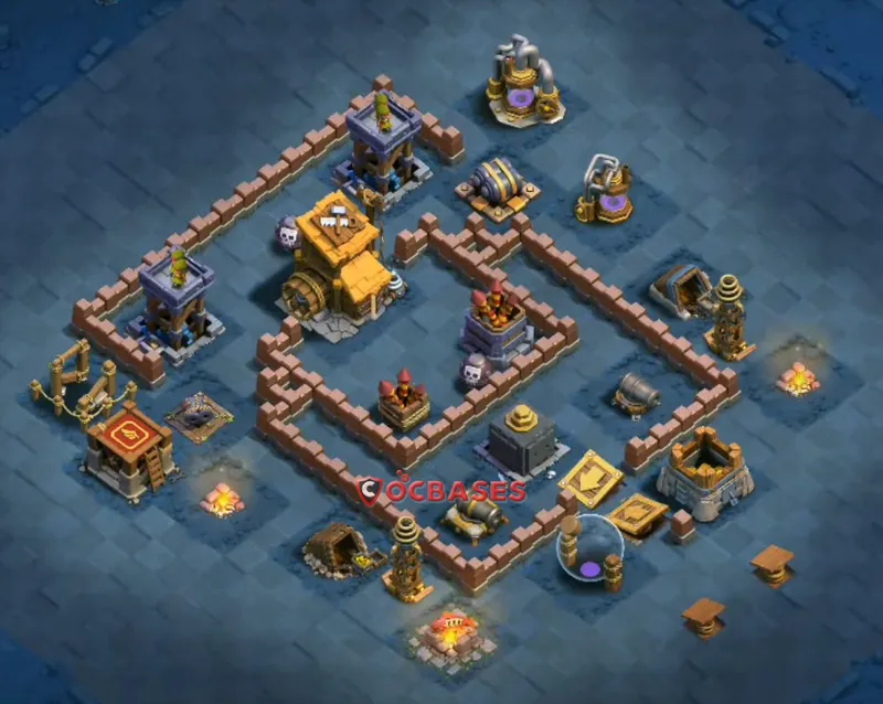 Builder Hall 8 Base -trophy – Layout id: h2byt base layout, image 2