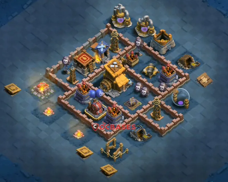 Builder Hall 8 Base -trophy – Layout id: 1y7jk base layout, image 1