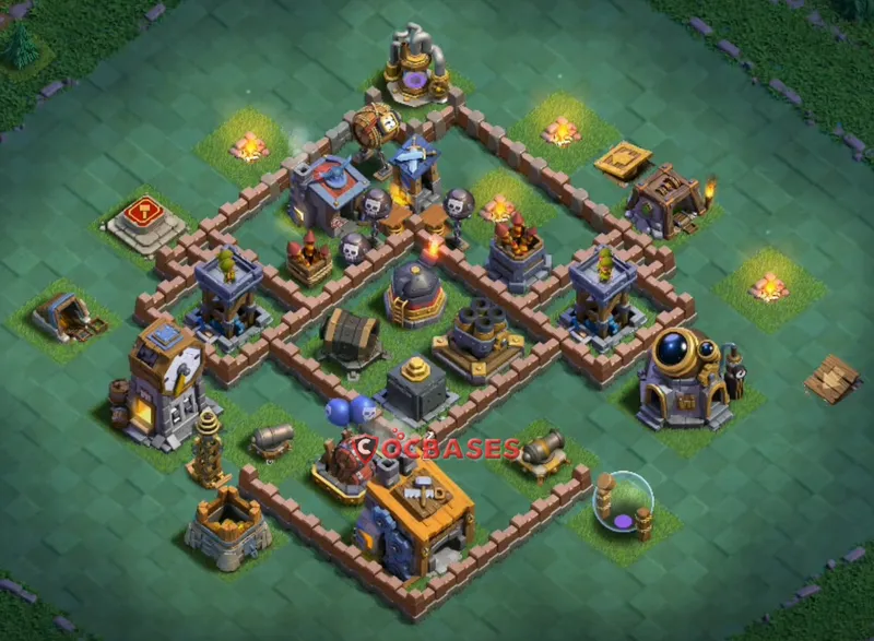 Builder Hall 8 Base -trophy – Layout id: ridn6 base layout, image 1