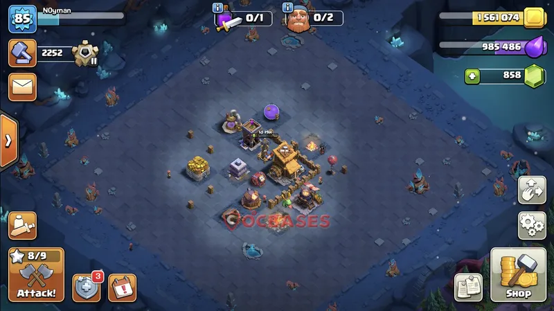 Builder Hall 6 Base -trophy – Layout id: a6ayn base layout, image 2