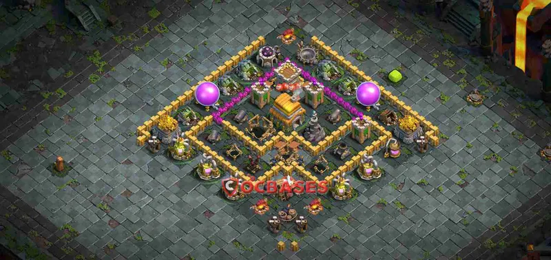 Town Hall 6 Base – Layout id: oc5ui base layout