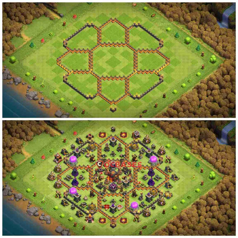 Town Hall 10 Base – Layout id: u0w56 base layout