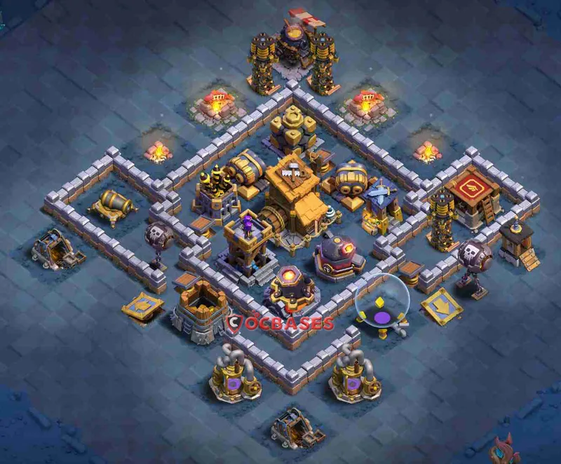 Builder Hall 9 Base -trophy – Layout id: 1pdfz base layout, image 1