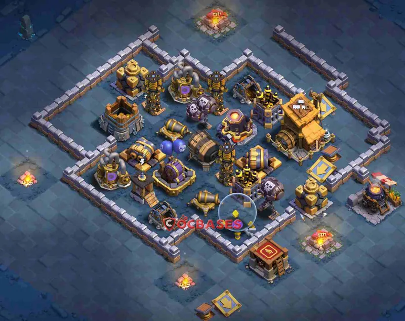 Builder Hall 9 Base -trophy – Layout id: 00hcy base layout, image 2