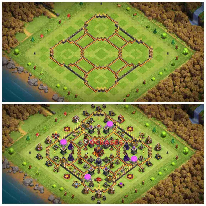 Town Hall 10 Base – Layout id: tchx9 base layout