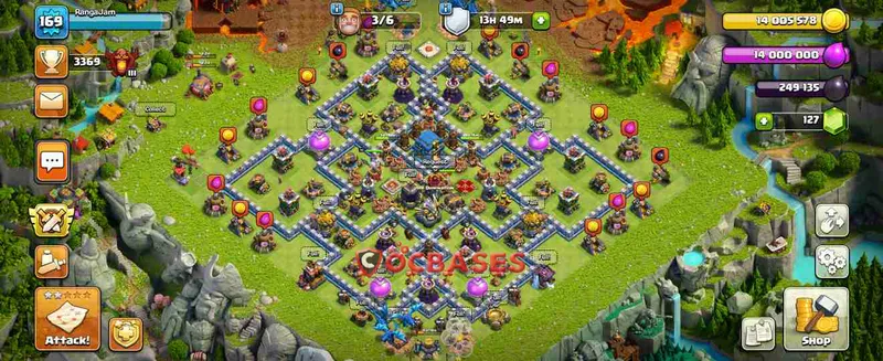 Town Hall 12 Base – Layout id: 2cr5q base layout