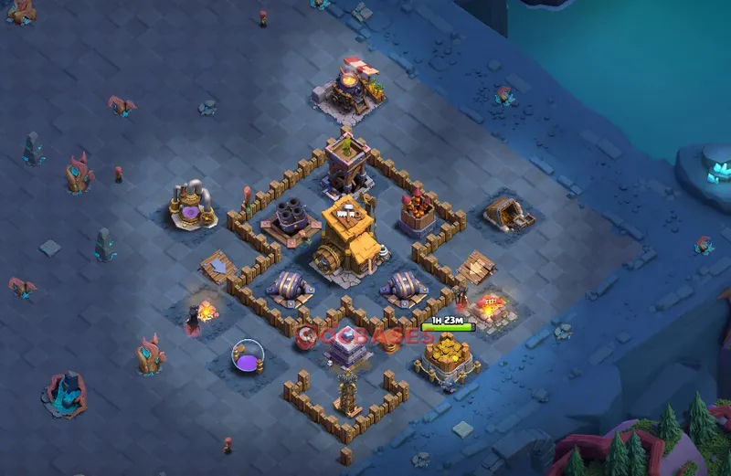 Builder Hall 6 Base -trophy – Layout id: ufcxi base layout, image 2