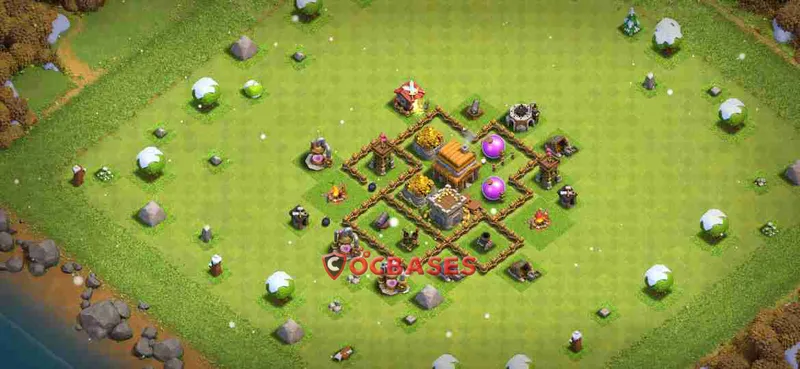 Town Hall 4 Base – Layout id: o5nnp base layout