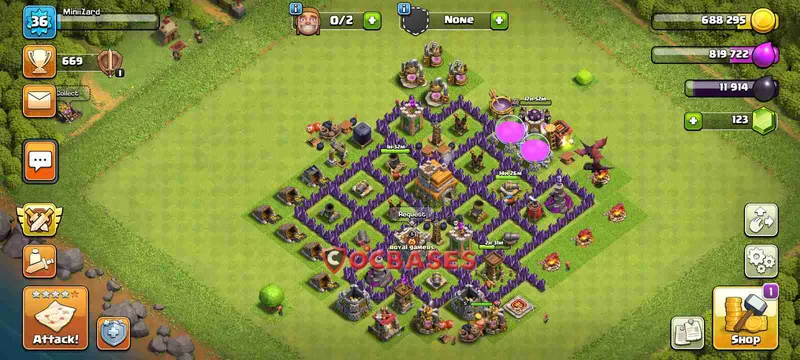 Town Hall 7 Base – Layout id: gykfr base layout
