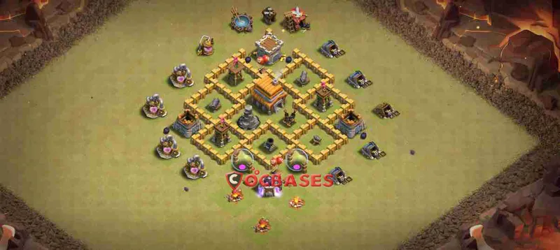 Town Hall 5 Base – Layout id: ajdmu base layout
