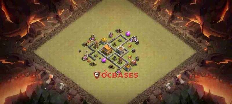 Town Hall 4 Base – Layout id: 3ijuq base layout