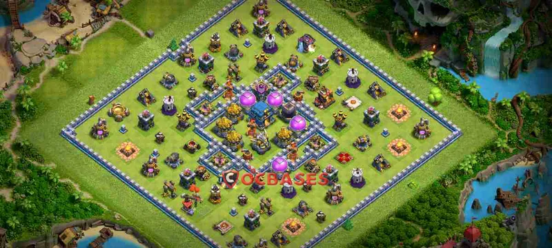 Town Hall 12 Base – Layout id: 5i6cu base layout