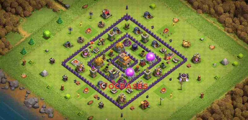 Town Hall 7 Base – Layout id: uv12w base layout