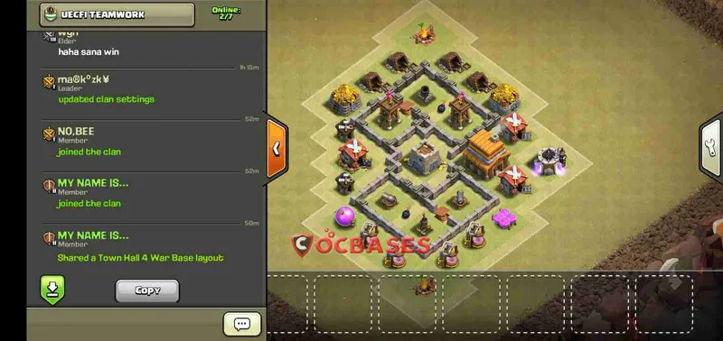 Town Hall 4 Base – Layout id: jhlkt base layout