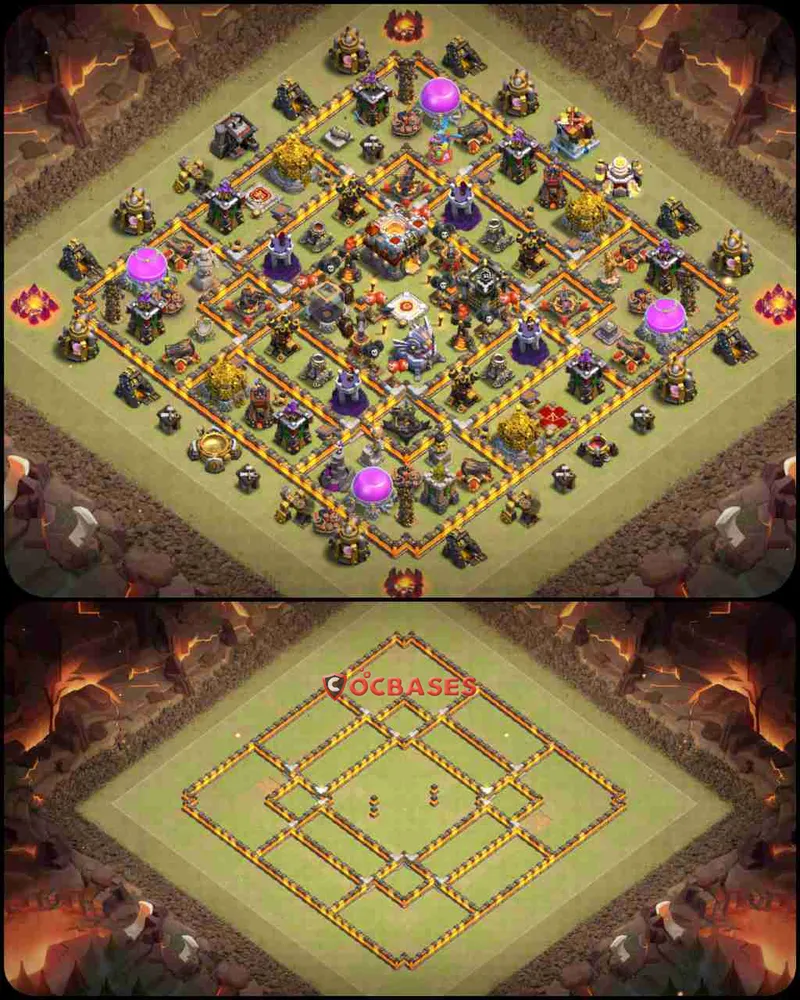 Town Hall 11 Base – Layout id: 7p44o base layout