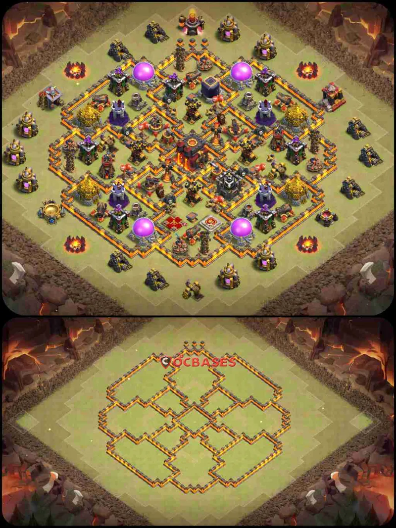 Town Hall 10 Base – Layout id: u3l1z base layout