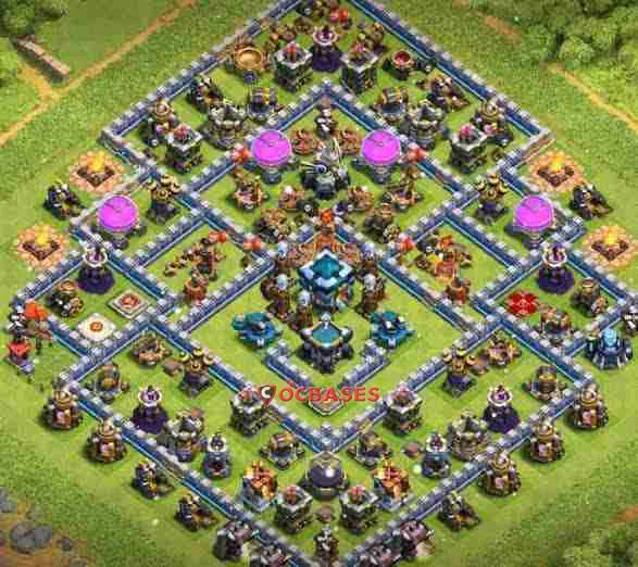 Town Hall 13 Base – Layout id: 1s18o base layout