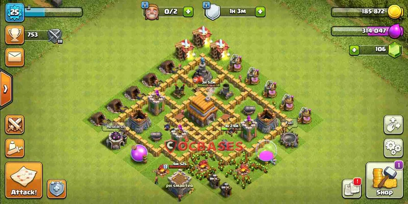 Town Hall 5 Base – Layout id: njdk5 base layout