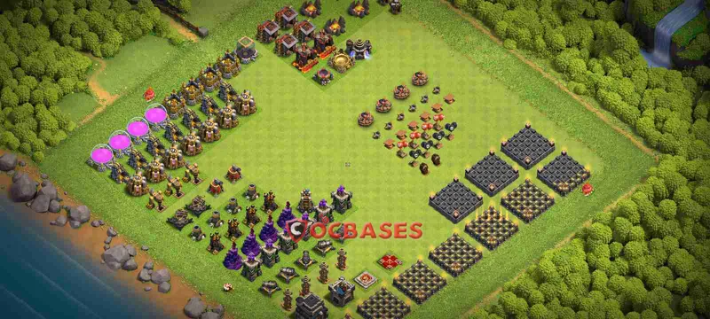 Town Hall 9 Base – Layout id: chu6h base layout