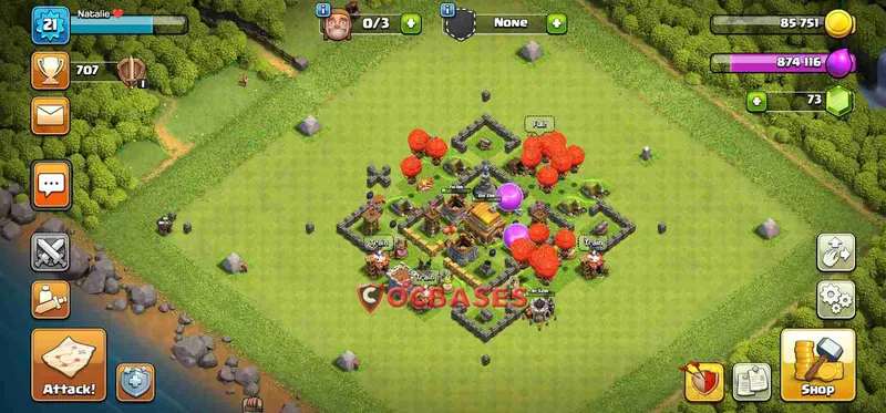 Town Hall 5 Base – Layout id: lm2vv base layout