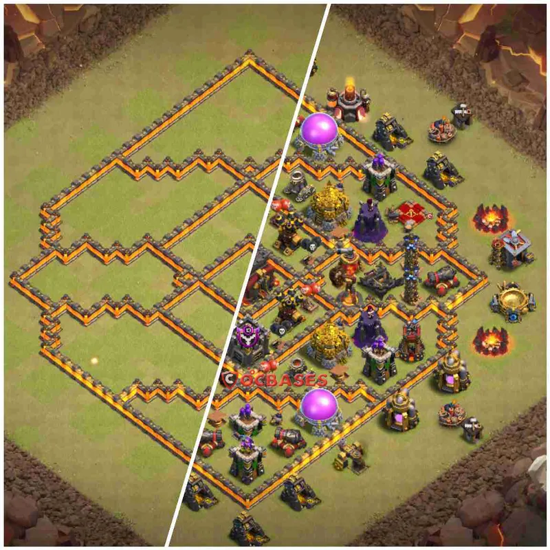 Town Hall 10 Base – Layout id: a225d base layout