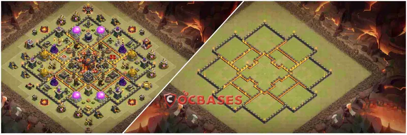 Town Hall 10 Base – Layout id: yx93u base layout